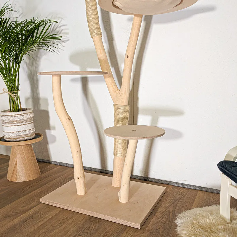 Naturkratzbaum 4506 Kratzbaum Natur Holz Design 175 cm hoch Katzenbaum