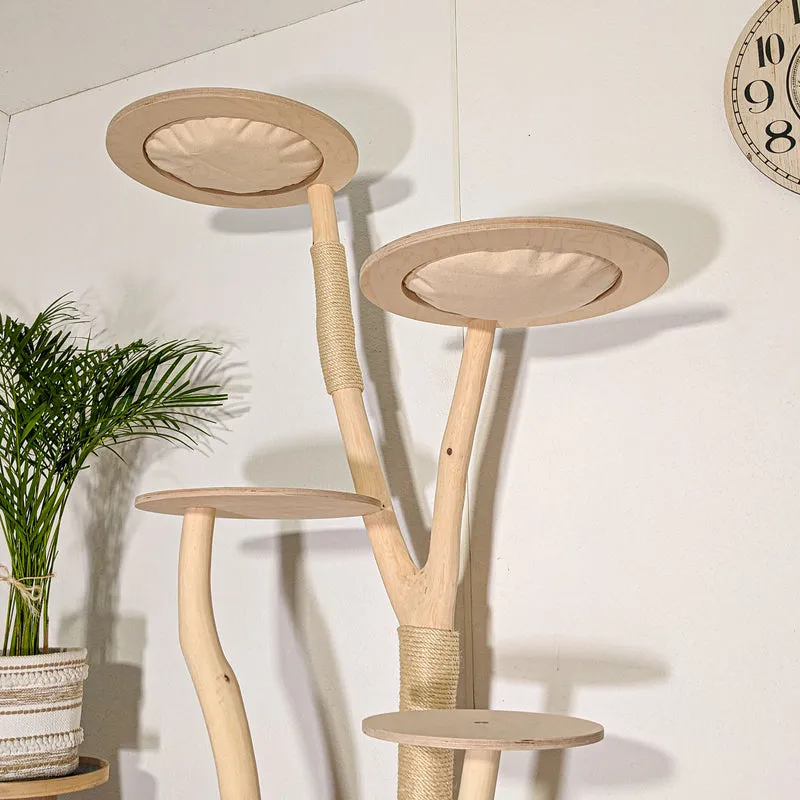 Naturkratzbaum 4506 Kratzbaum Natur Holz Design 175 cm hoch Katzenbaum