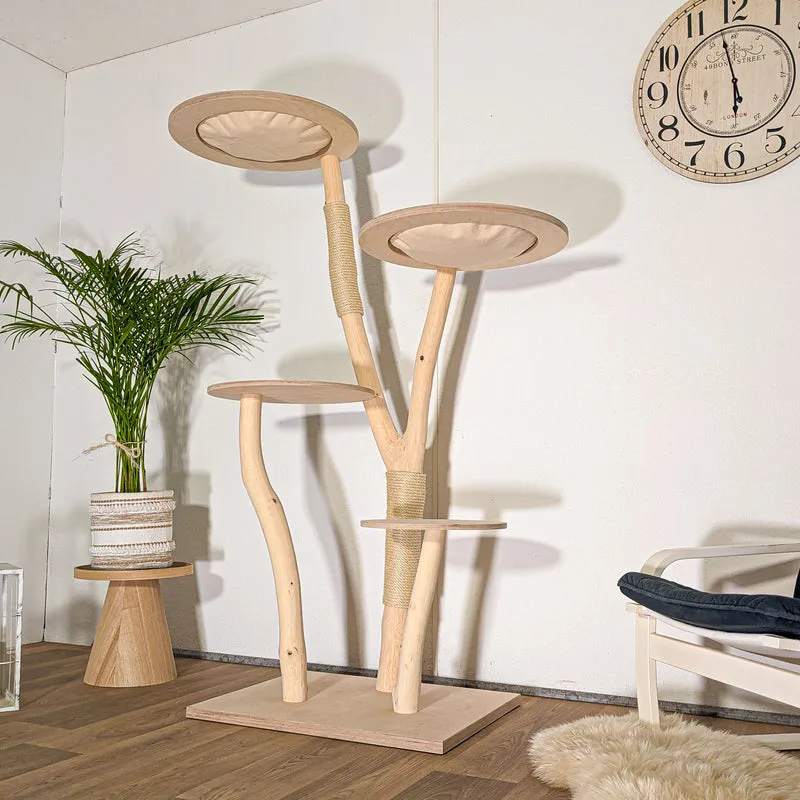 Naturkratzbaum 4506 Kratzbaum Natur Holz Design 175 cm hoch Katzenbaum
