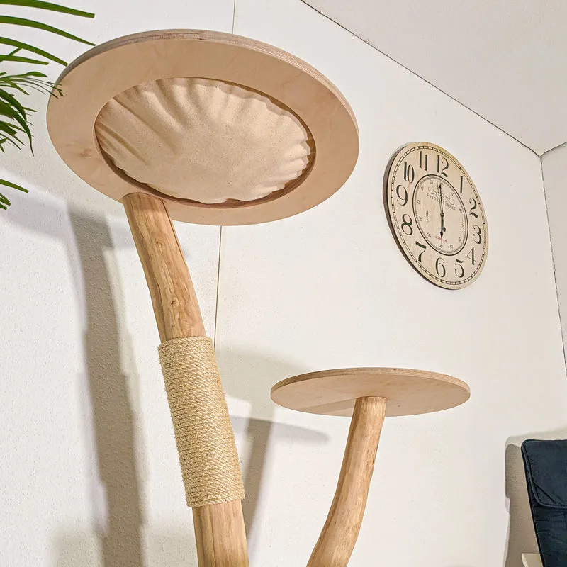 Naturkratzbaum 4503 Kratzbaum Natur Holz Design 135 cm hoch Katzenbaum
