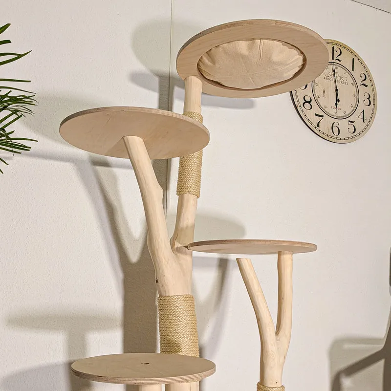 Naturkratzbaum 4502 Kratzbaum Natur Holz Design 165 cm hoch Katzenbaum
