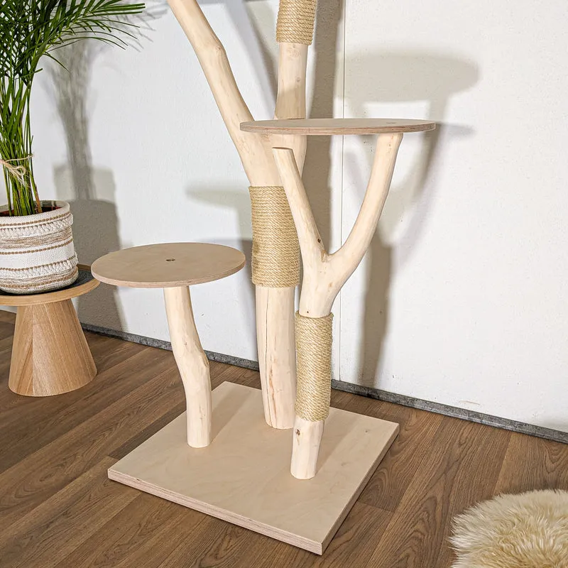 Naturkratzbaum 4502 Kratzbaum Natur Holz Design 165 cm hoch Katzenbaum