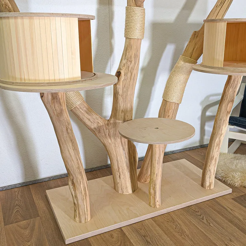 RESERVIERT - Naturkratzbaum 4497 Kratzbaum Natur Holz Design 210 cm hoch Katzenbaum