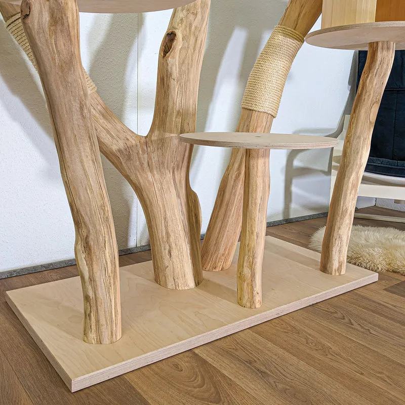 RESERVIERT - Naturkratzbaum 4497 Kratzbaum Natur Holz Design 210 cm hoch Katzenbaum