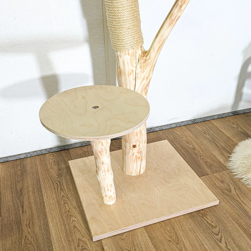 RESERVIERT - Naturkratzbaum 4496 Kratzbaum Natur Holz Design 135 cm hoch Katzenbaum