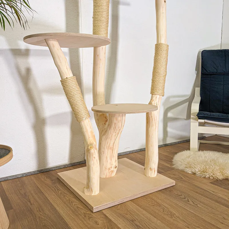 Naturkratzbaum 4494 Kratzbaum Natur Holz Design 174 cm hoch Katzenbaum