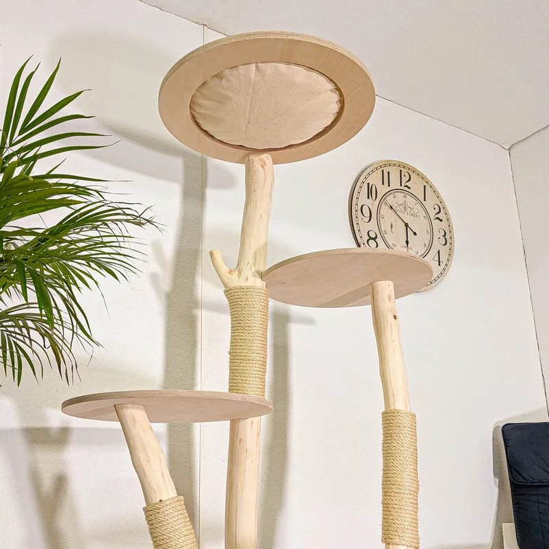 Naturkratzbaum 4494 Kratzbaum Natur Holz Design 174 cm hoch Katzenbaum