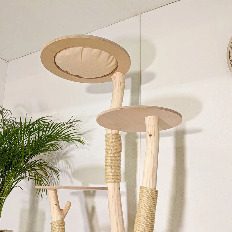 Naturkratzbaum 4494 Kratzbaum Natur Holz Design 174 cm hoch Katzenbaum