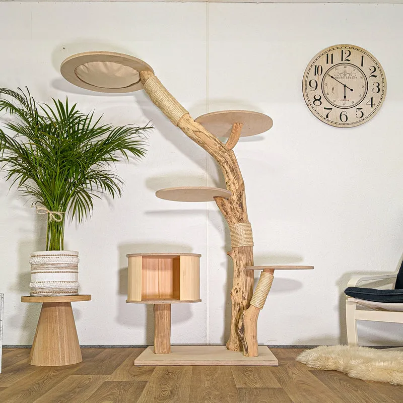Naturkratzbaum 4493 Kratzbaum Natur Holz Design 180 cm hoch Katzenbaum