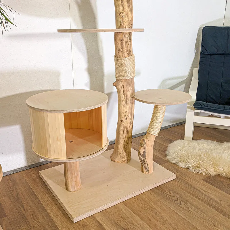Naturkratzbaum 4493 Kratzbaum Natur Holz Design 180 cm hoch Katzenbaum