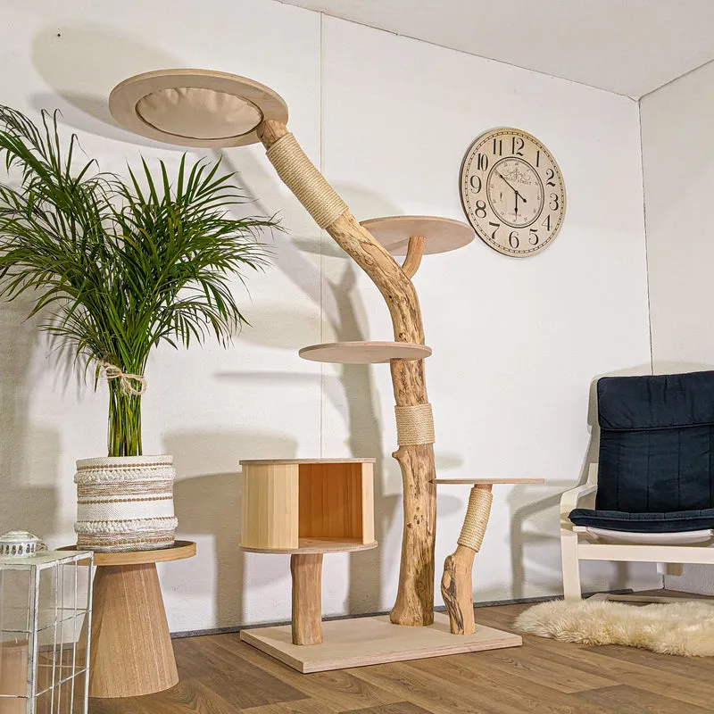 Naturkratzbaum 4493 Kratzbaum Natur Holz Design 180 cm hoch Katzenbaum