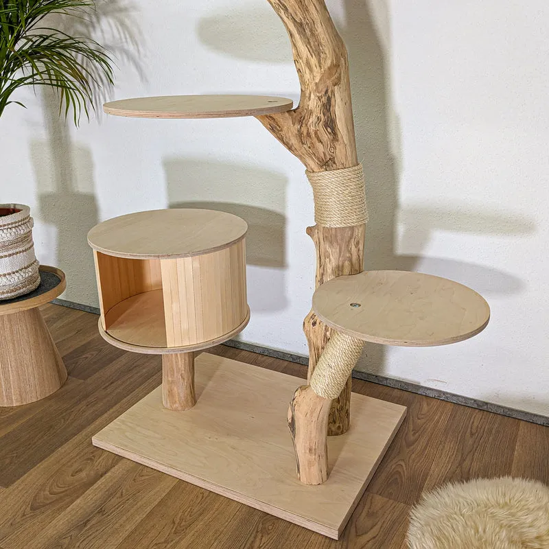 Naturkratzbaum 4493 Kratzbaum Natur Holz Design 180 cm hoch Katzenbaum
