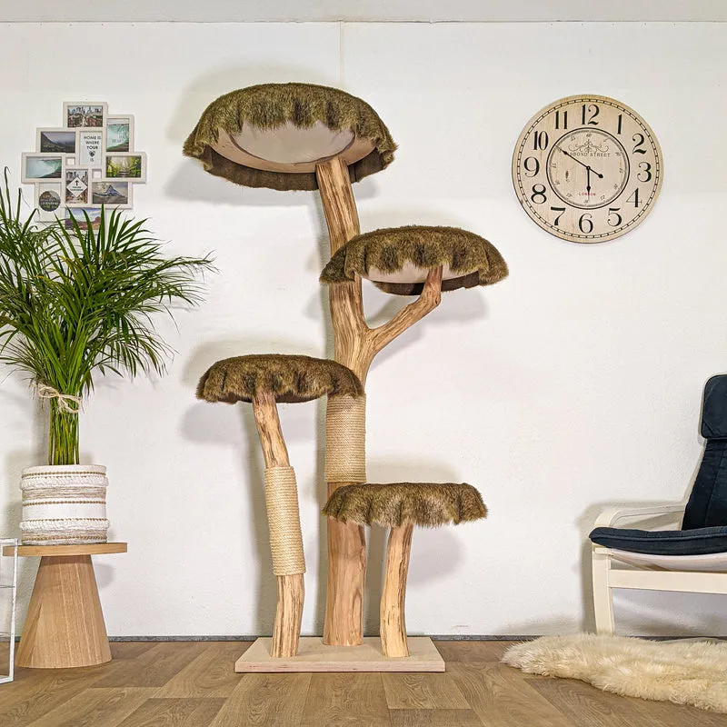 Naturkratzbaum 4492 Kratzbaum Natur Holz Design 175 cm hoch Katzenbaum