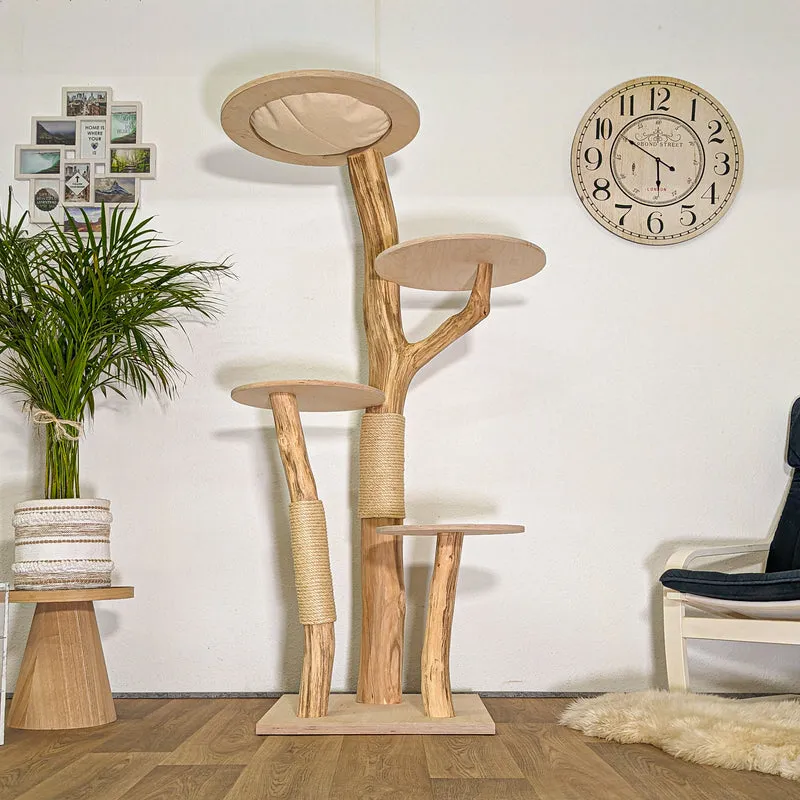 Naturkratzbaum 4492 Kratzbaum Natur Holz Design 175 cm hoch Katzenbaum