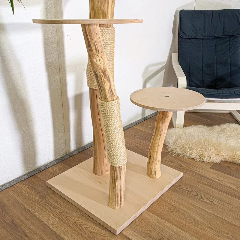Naturkratzbaum 4492 Kratzbaum Natur Holz Design 175 cm hoch Katzenbaum