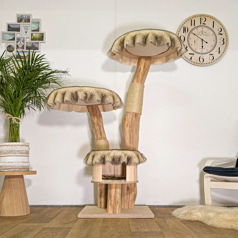 Naturkratzbaum 4491 Kratzbaum Natur Holz Design 153 cm hoch Katzenbaum