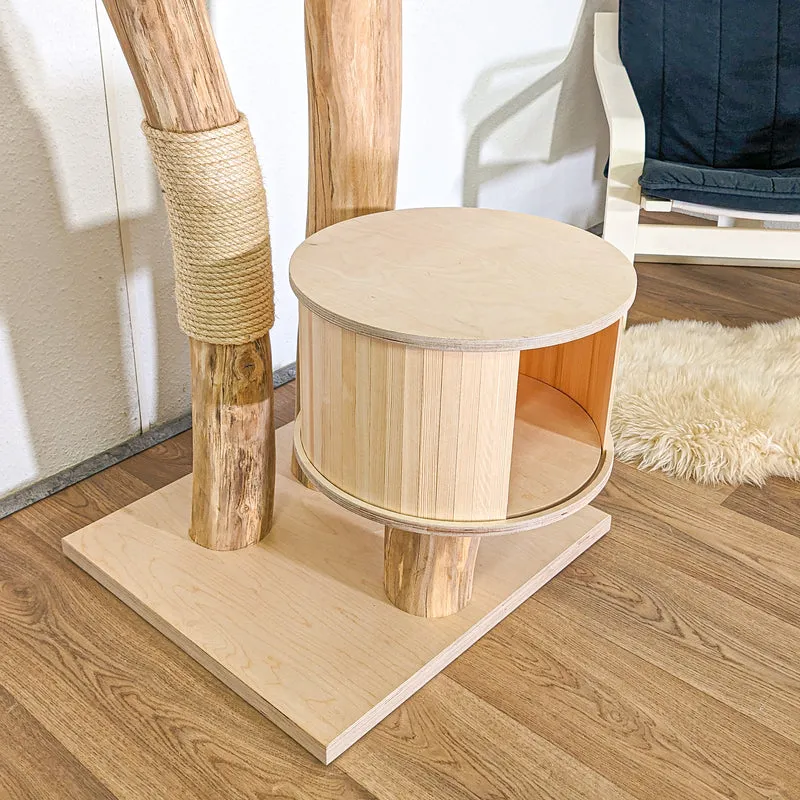 Naturkratzbaum 4491 Kratzbaum Natur Holz Design 153 cm hoch Katzenbaum