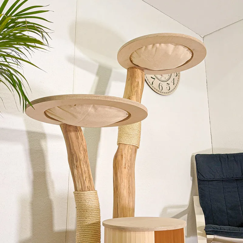 Naturkratzbaum 4491 Kratzbaum Natur Holz Design 153 cm hoch Katzenbaum