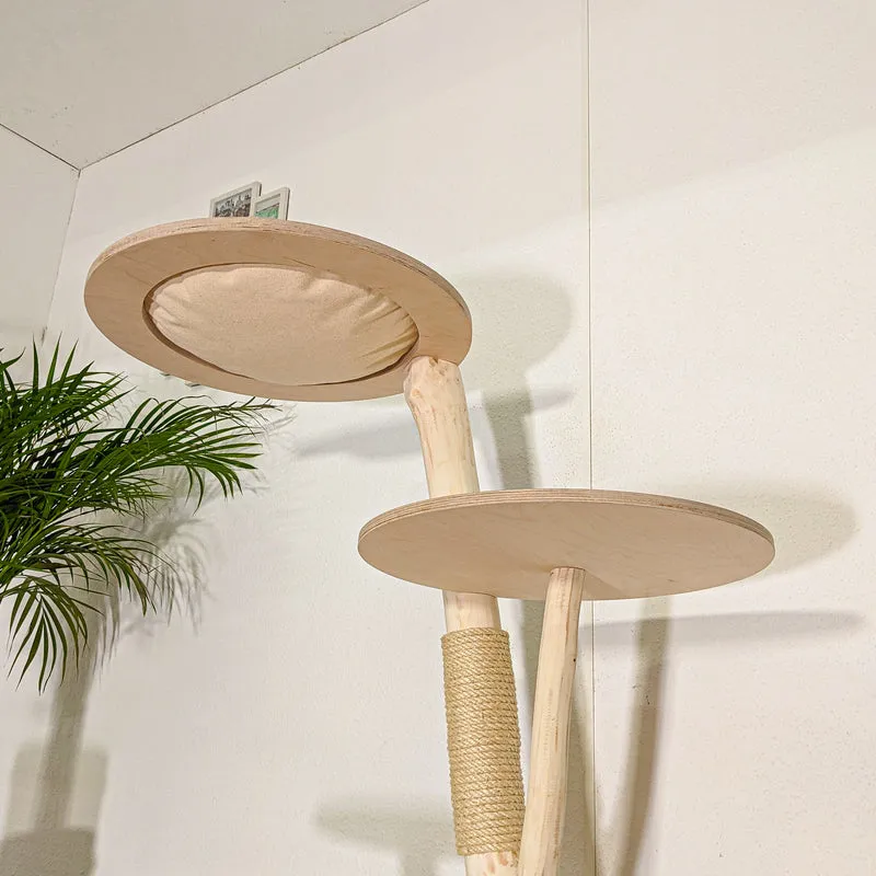 Naturkratzbaum 4489 Kratzbaum Natur Holz Design 134 cm hoch Katzenbaum