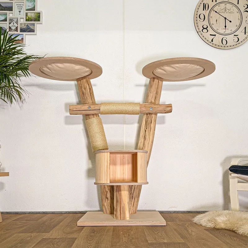 Naturkratzbaum 4488 Kratzbaum Natur Holz Design 120 cm hoch Katzenbaum