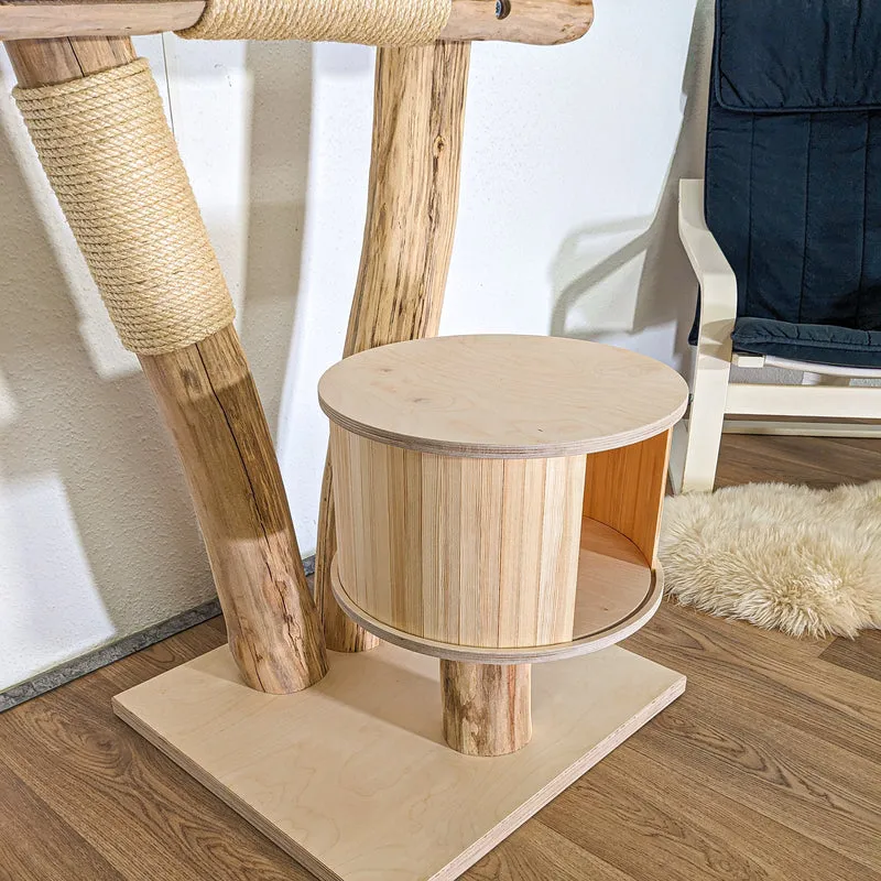 Naturkratzbaum 4488 Kratzbaum Natur Holz Design 120 cm hoch Katzenbaum