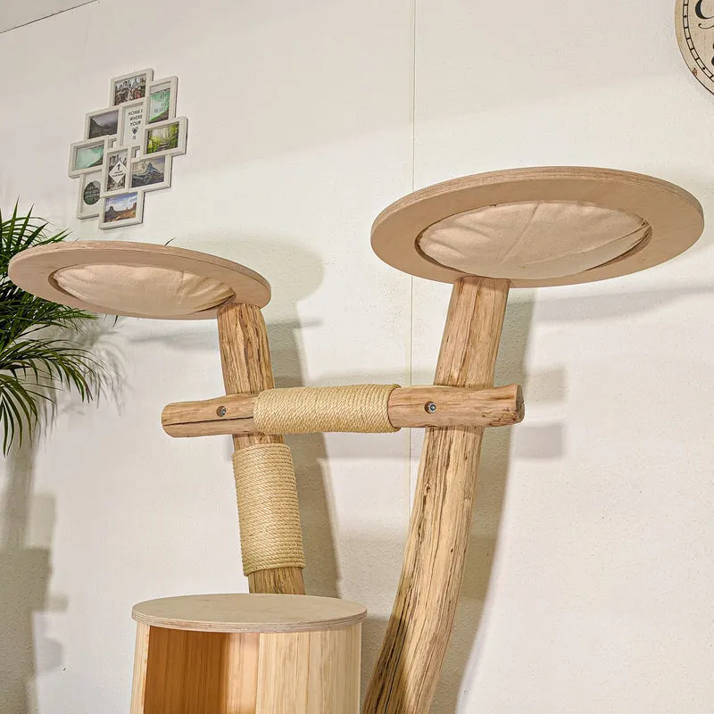 Naturkratzbaum 4488 Kratzbaum Natur Holz Design 120 cm hoch Katzenbaum