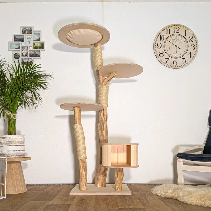 Naturkratzbaum 4487 Kratzbaum Natur Holz Design 175 cm hoch Katzenbaum