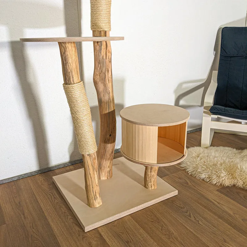 Naturkratzbaum 4487 Kratzbaum Natur Holz Design 175 cm hoch Katzenbaum