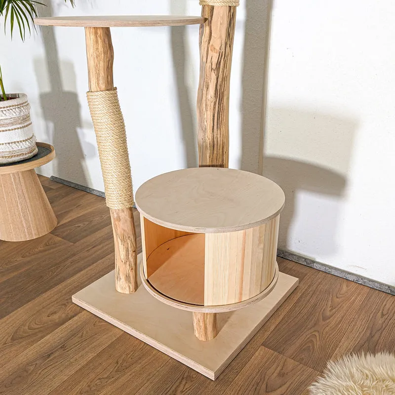 Naturkratzbaum 4487 Kratzbaum Natur Holz Design 175 cm hoch Katzenbaum