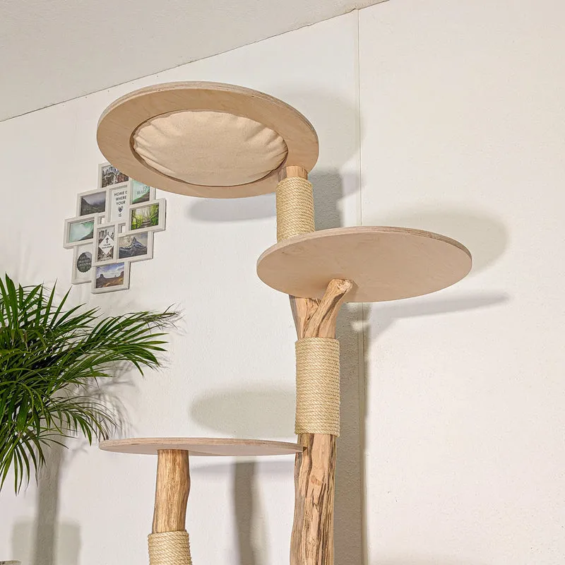 Naturkratzbaum 4487 Kratzbaum Natur Holz Design 175 cm hoch Katzenbaum