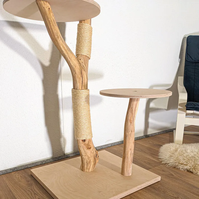 Naturkratzbaum 4486 Kratzbaum Natur Holz Design 135 cm hoch Katzenbaum