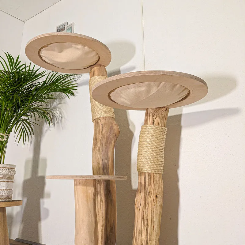 Naturkratzbaum 4484 Kratzbaum Natur Holz Design 135 cm hoch Katzenbaum