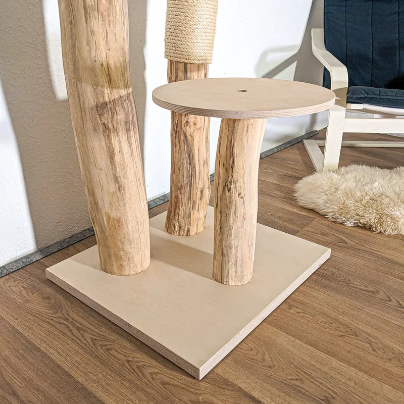 Naturkratzbaum 4484 Kratzbaum Natur Holz Design 135 cm hoch Katzenbaum