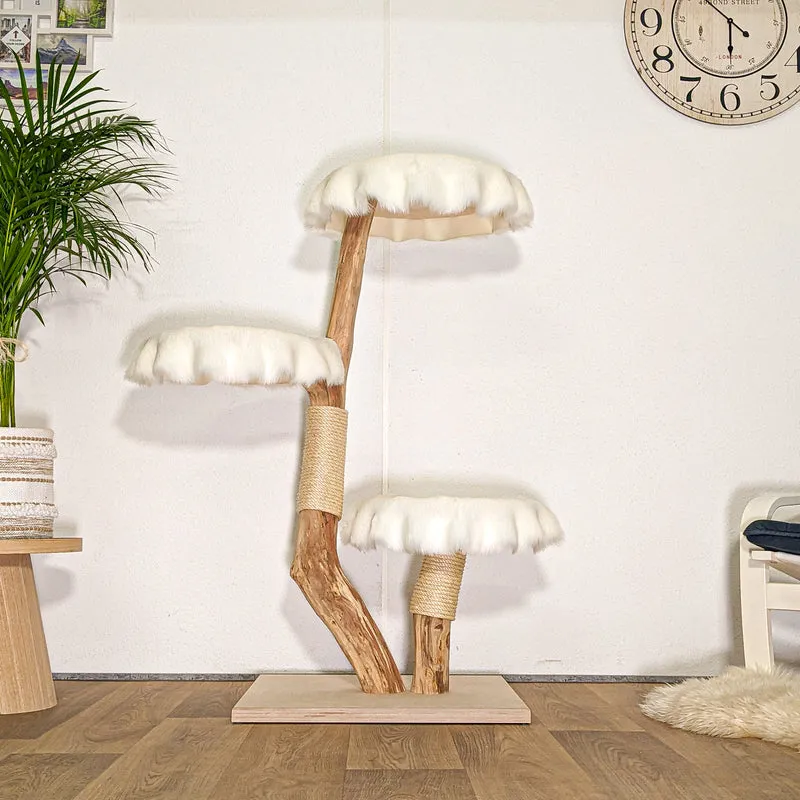 Naturkratzbaum 4482 Kratzbaum Natur Holz Design 125 cm hoch Katzenbaum