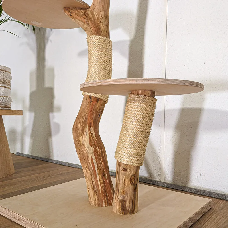Naturkratzbaum 4482 Kratzbaum Natur Holz Design 125 cm hoch Katzenbaum