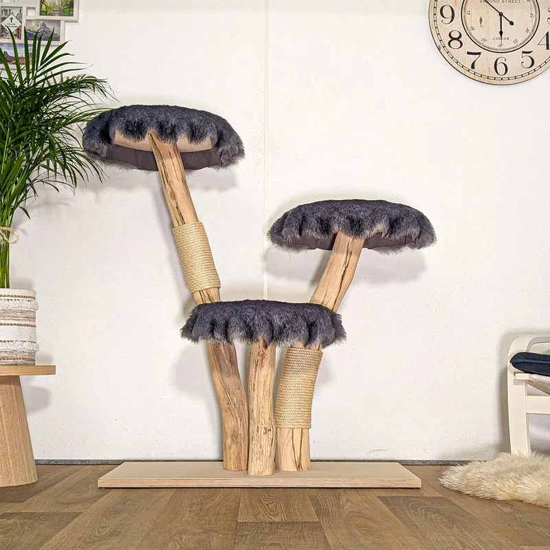 Naturkratzbaum 4480 Kratzbaum Natur Holz Design 120 cm hoch Katzenbaum