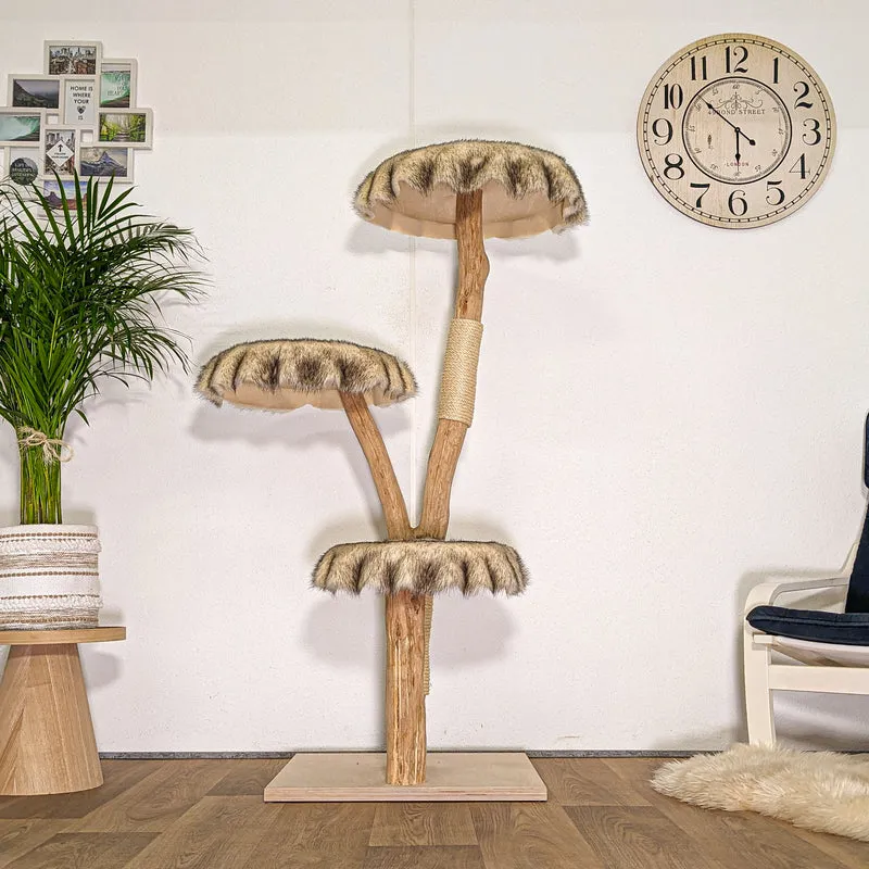 Naturkratzbaum 4478 Kratzbaum Natur Holz Design 152 cm hoch Katzenbaum