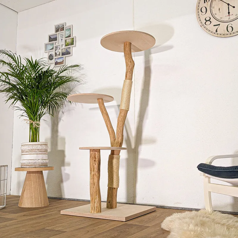Naturkratzbaum 4478 Kratzbaum Natur Holz Design 152 cm hoch Katzenbaum