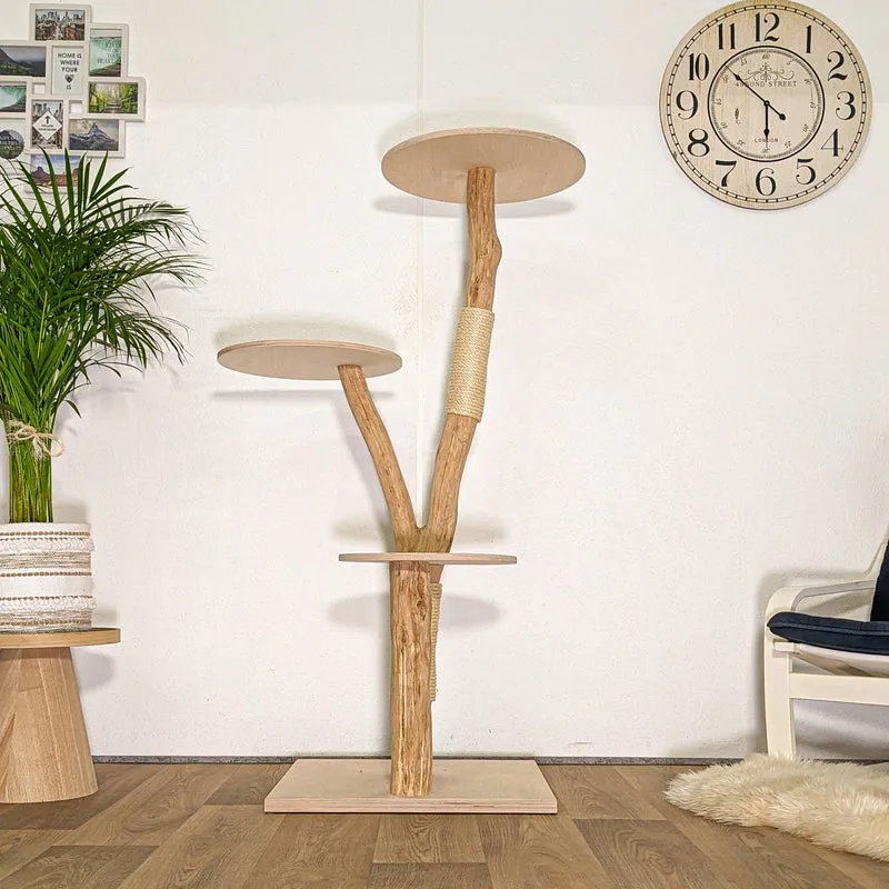 Naturkratzbaum 4478 Kratzbaum Natur Holz Design 152 cm hoch Katzenbaum