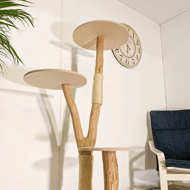 Naturkratzbaum 4478 Kratzbaum Natur Holz Design 152 cm hoch Katzenbaum