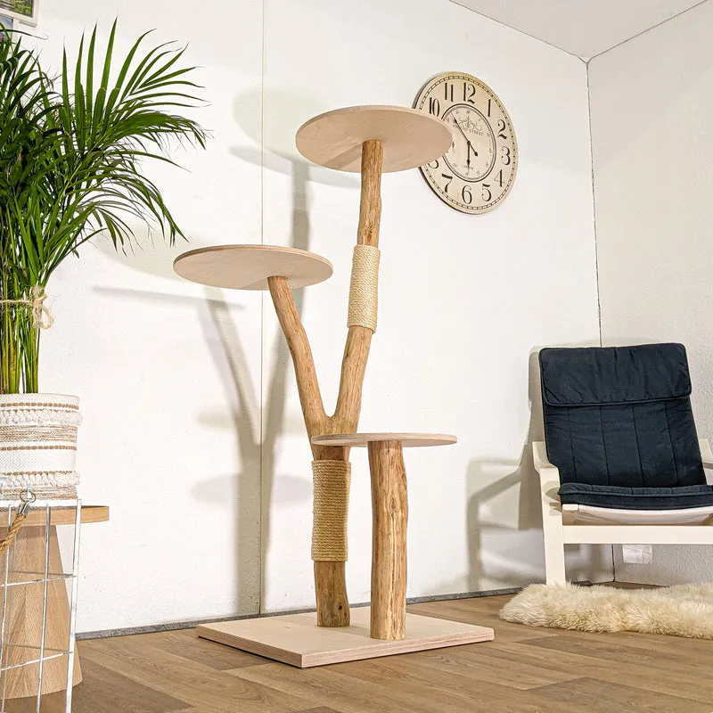 Naturkratzbaum 4478 Kratzbaum Natur Holz Design 152 cm hoch Katzenbaum