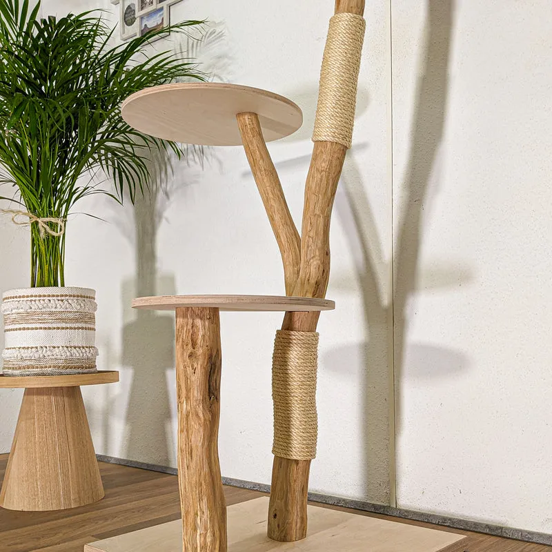 Naturkratzbaum 4478 Kratzbaum Natur Holz Design 152 cm hoch Katzenbaum
