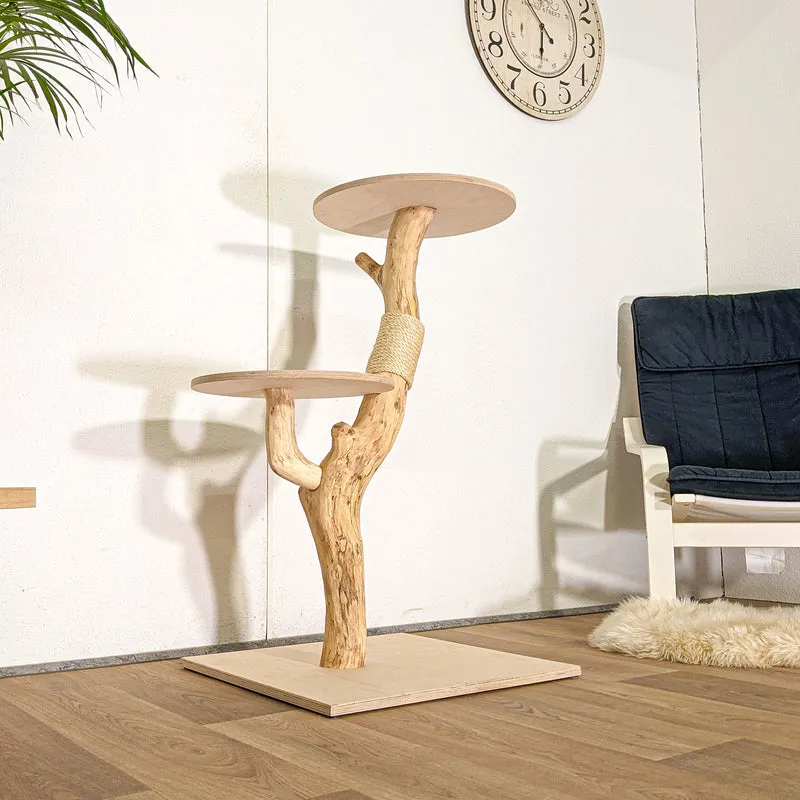 Naturkratzbaum 4476 Kratzbaum Natur Holz Design 100 cm hoch Katzenbaum