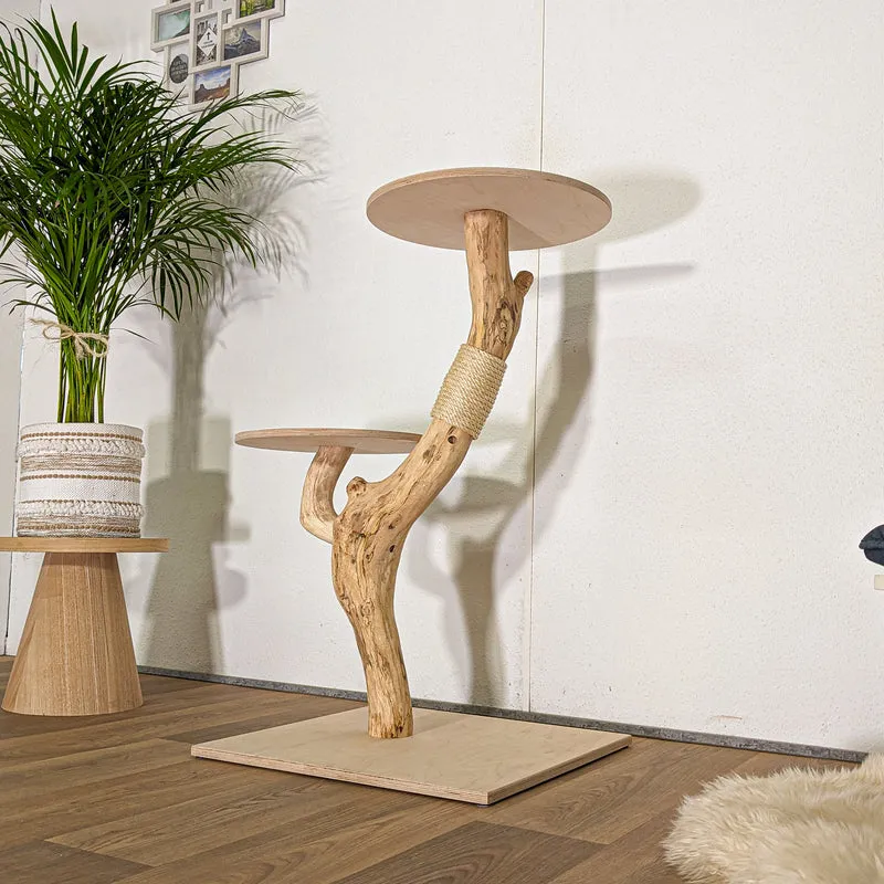 Naturkratzbaum 4476 Kratzbaum Natur Holz Design 100 cm hoch Katzenbaum