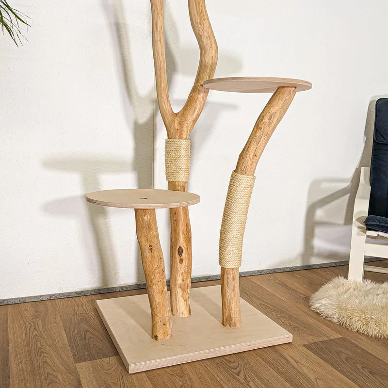 Naturkratzbaum 4475 Kratzbaum Natur Holz Design 180 cm hoch Katzenbaum