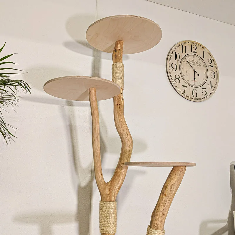 Naturkratzbaum 4475 Kratzbaum Natur Holz Design 180 cm hoch Katzenbaum