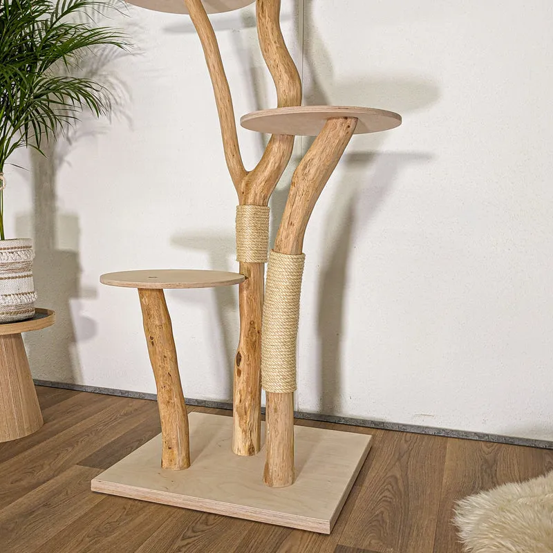 Naturkratzbaum 4475 Kratzbaum Natur Holz Design 180 cm hoch Katzenbaum