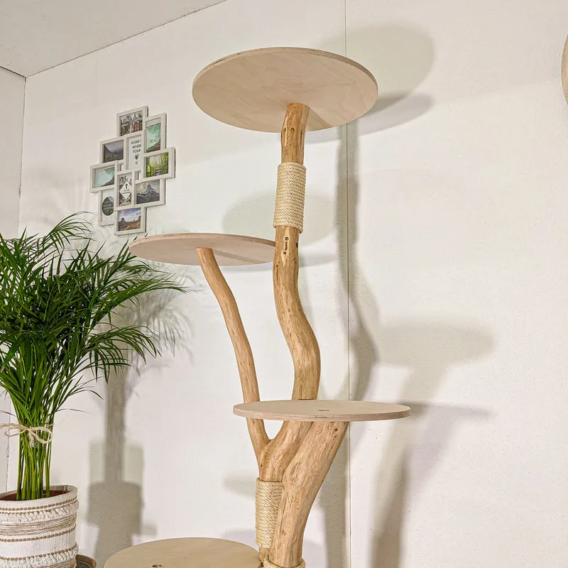Naturkratzbaum 4475 Kratzbaum Natur Holz Design 180 cm hoch Katzenbaum