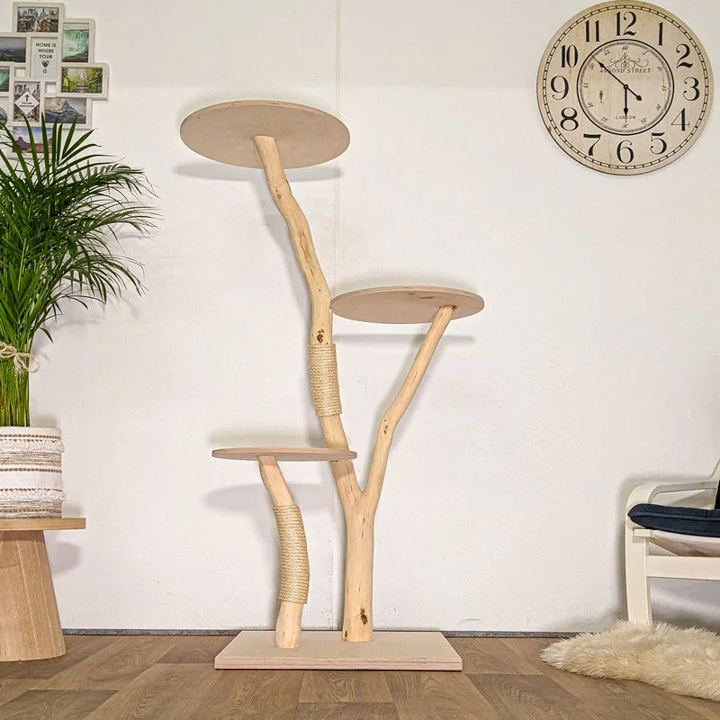 Naturkratzbaum 4474 Kratzbaum Natur Holz Design 152 cm hoch Katzenbaum