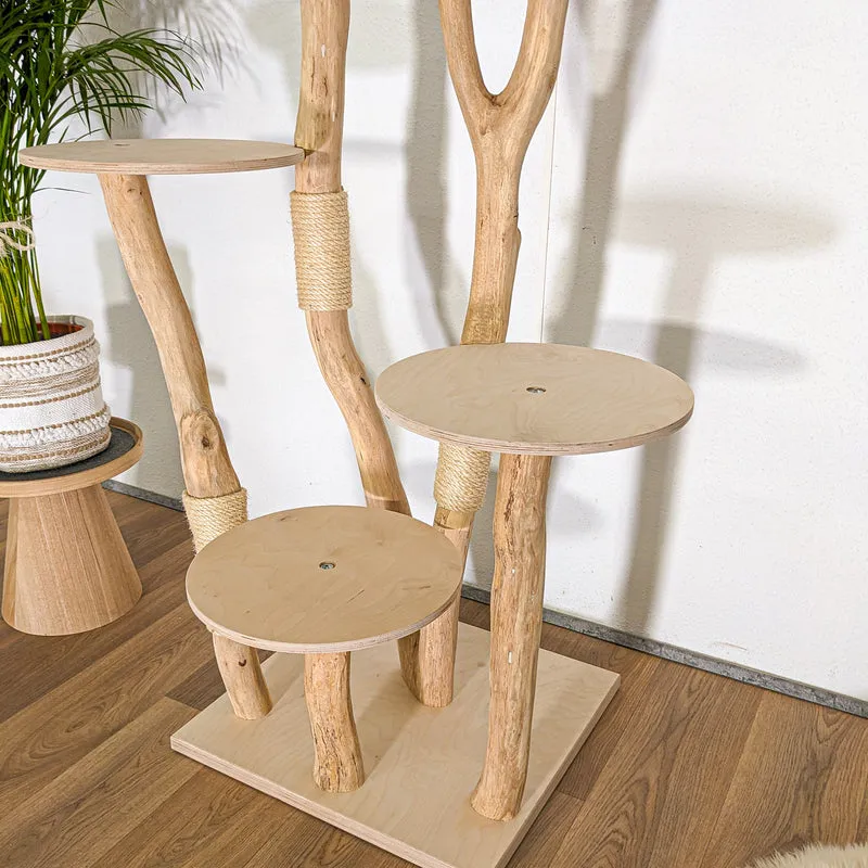 Naturkratzbaum 4473 Kratzbaum Natur Holz Design 195 cm hoch Katzenbaum
